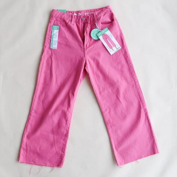 S.O.N.G. Cropped Pink Jeans Size 5 - Picture 1 of 10